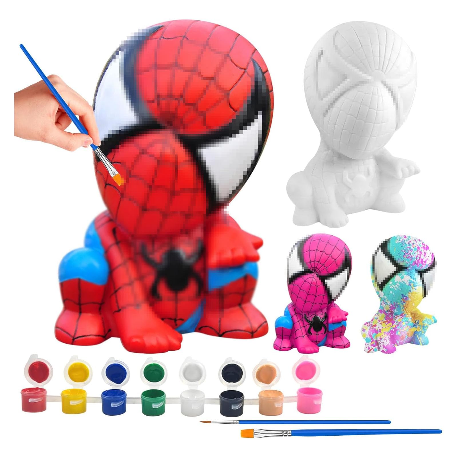 DIY Set de Manualidades, Figuras para Pintar Niños, Figuras de Yeso para Pintar para Niños, Figuras de Yeso, Fundición y Pintura, Juego de Manualidades para Niños para Producción y Pintura, Hucha