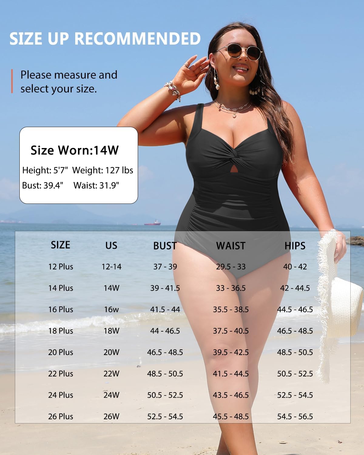 Daci Women Plus Size One Piece Swimsuits - Tummy Control Bathing Suits Full Coverage Twist Front Ruched Swimwear 2025 - Image 6