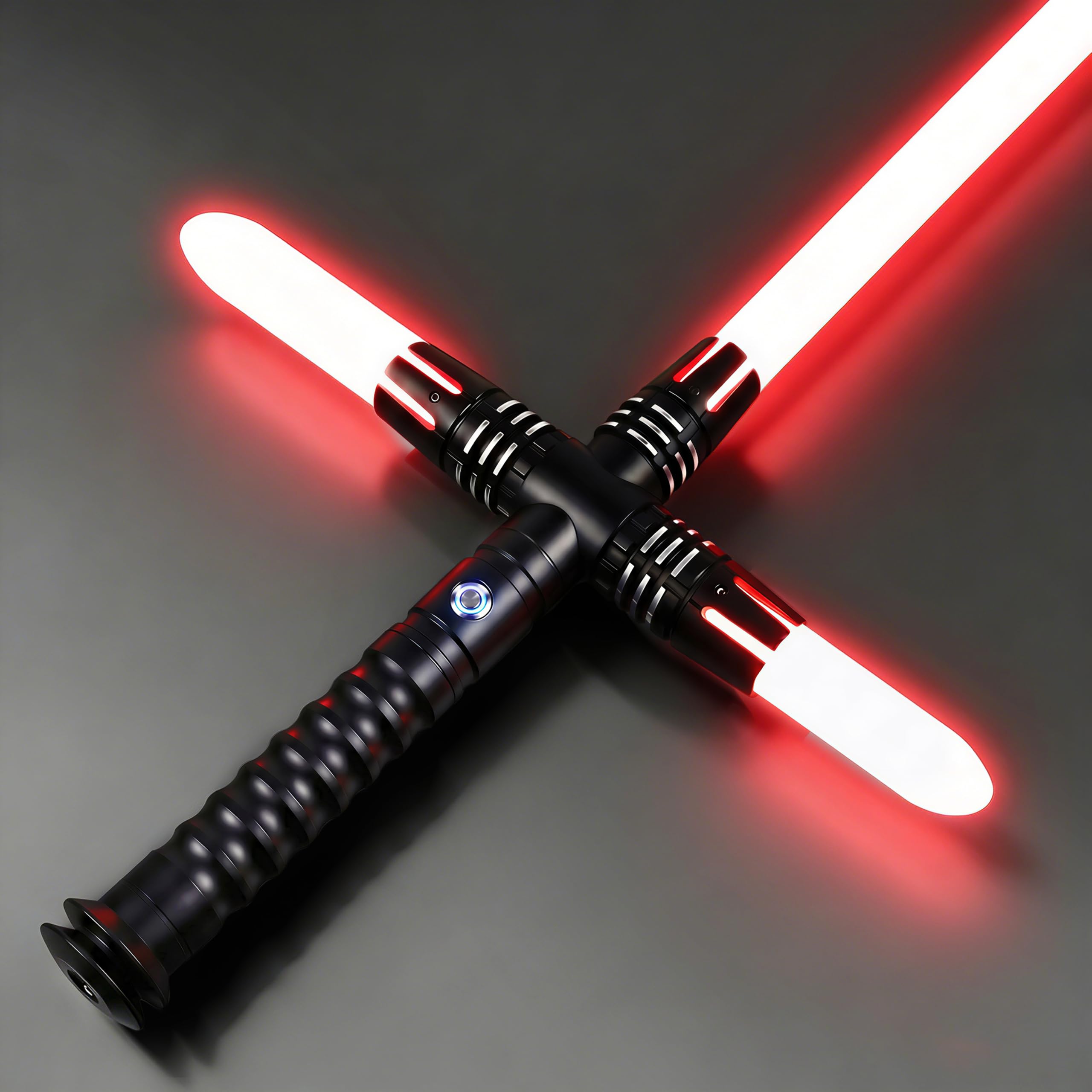 Sabre laser lourd pour adultes - Poignée en métal lisse - 16 polices - Contrôle de mouvement - Sabre laser pour fête cosplay (version RVB)