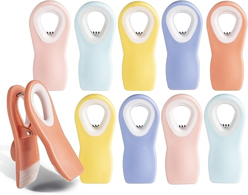 Miniatura 157 de COOK WITH COLOR Clips para bolsas con imán, clips para alimentos, clips para chips, clips para bolsas para almacenamiento de alimentos con agarre