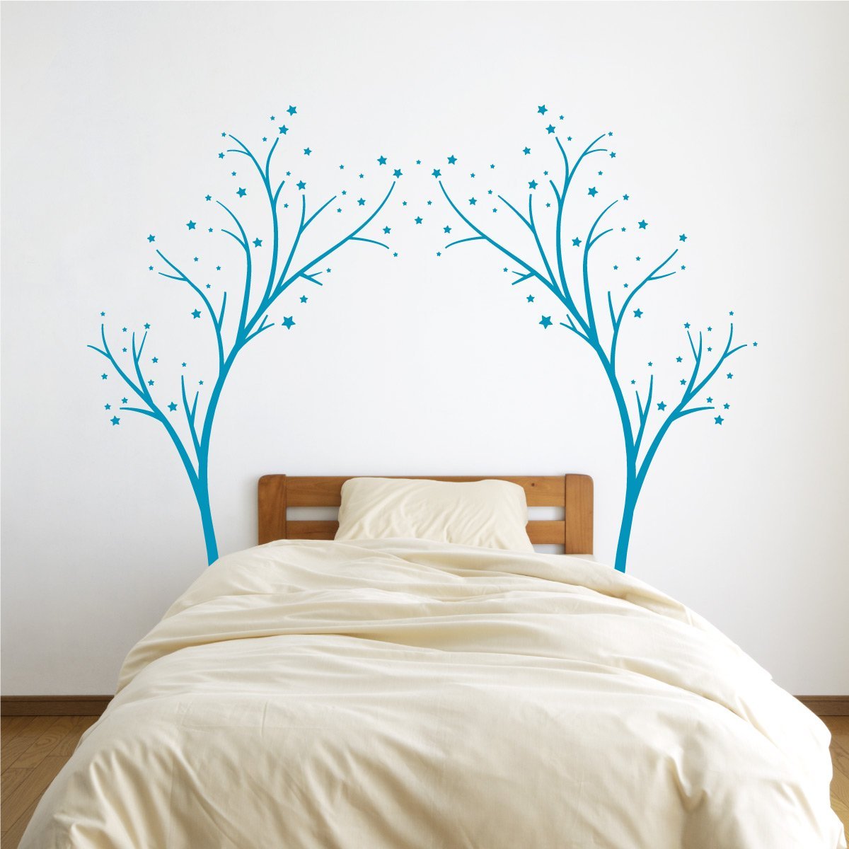 Adhesivo decorativo para pared con diseño de árbol de estrellas, tamaño grande, para guardería o habitación de niños
