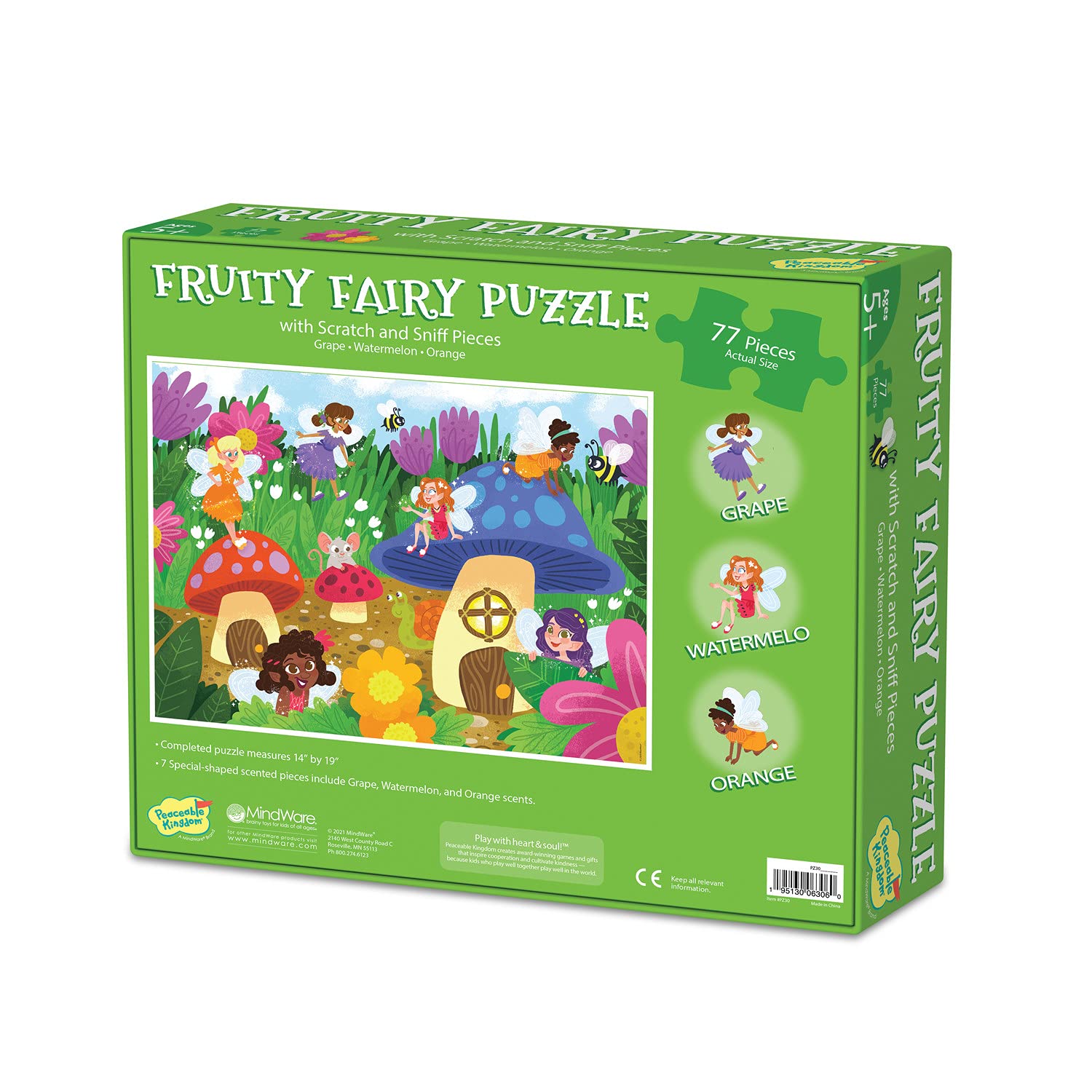 Peaceable Kingdom Fruity Fairy Puzzle - Scratch & Sniff Puzzle for Kids Ages 5 & up - Great for Classrooms - Image 5