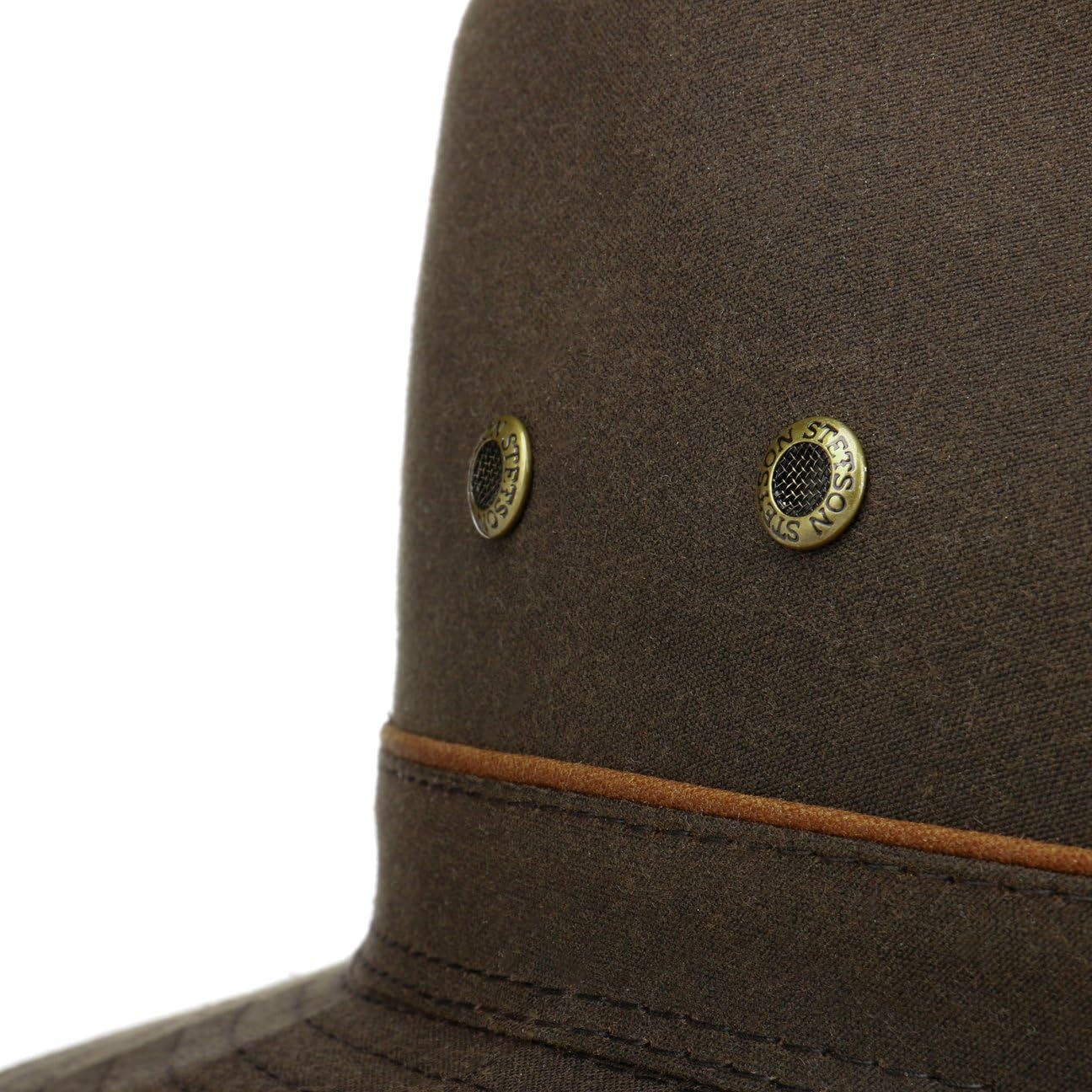Stetson Avasun Chapeau Traveller Coton Cire Protection UV 40+ Bande en Tissu Unisexe Ete Hiver