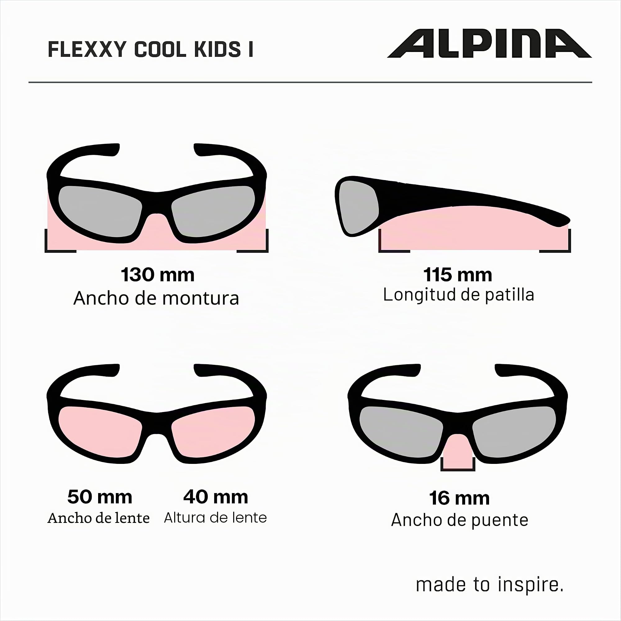 ALPINA Unisex Niños, FLEXXY COOL KIDS I gafas de sol