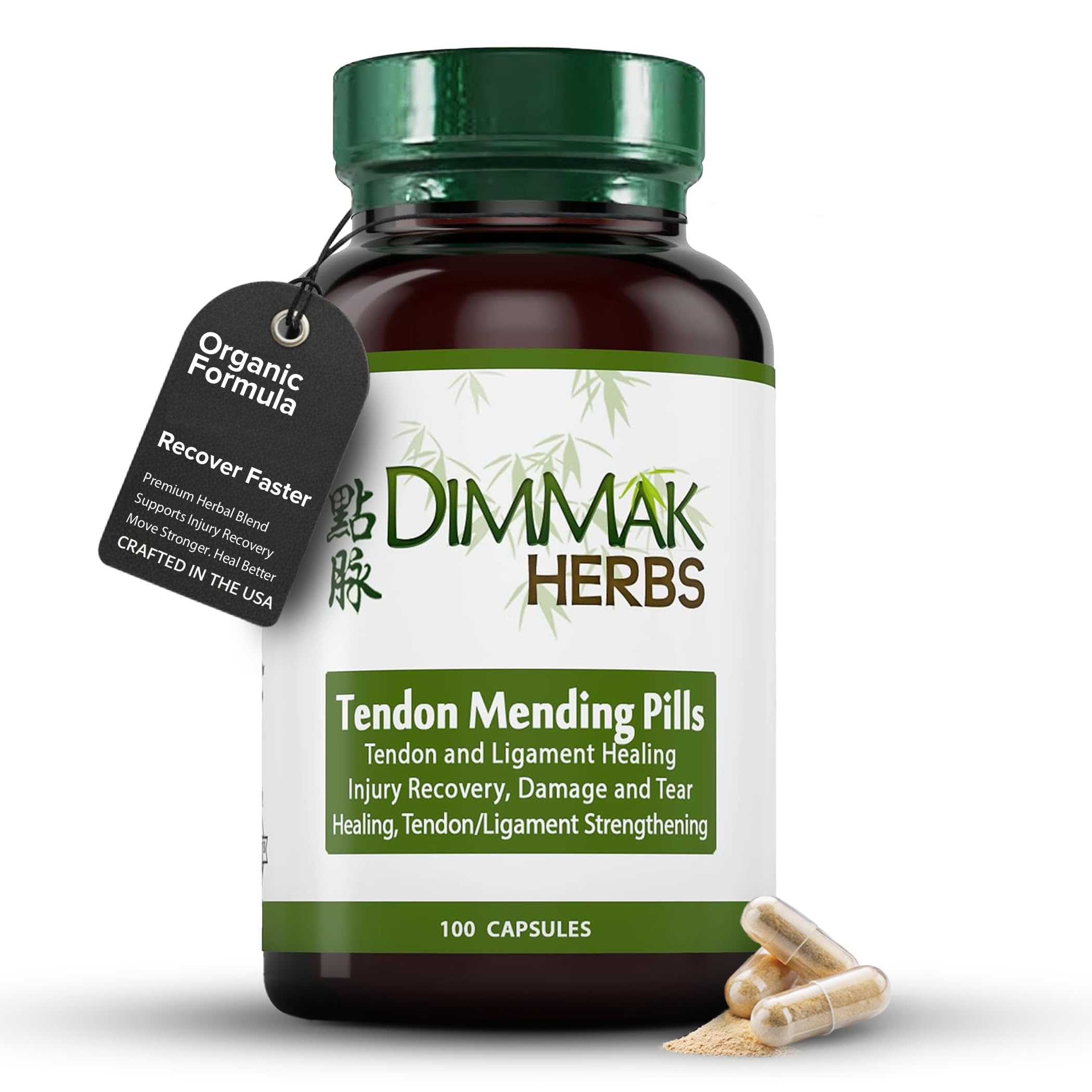 Dimmak Herbs Tendon Mending Pills Tendon and Ligament Regeneration and Repair by - 500 Milligrams, 100 Capsules
