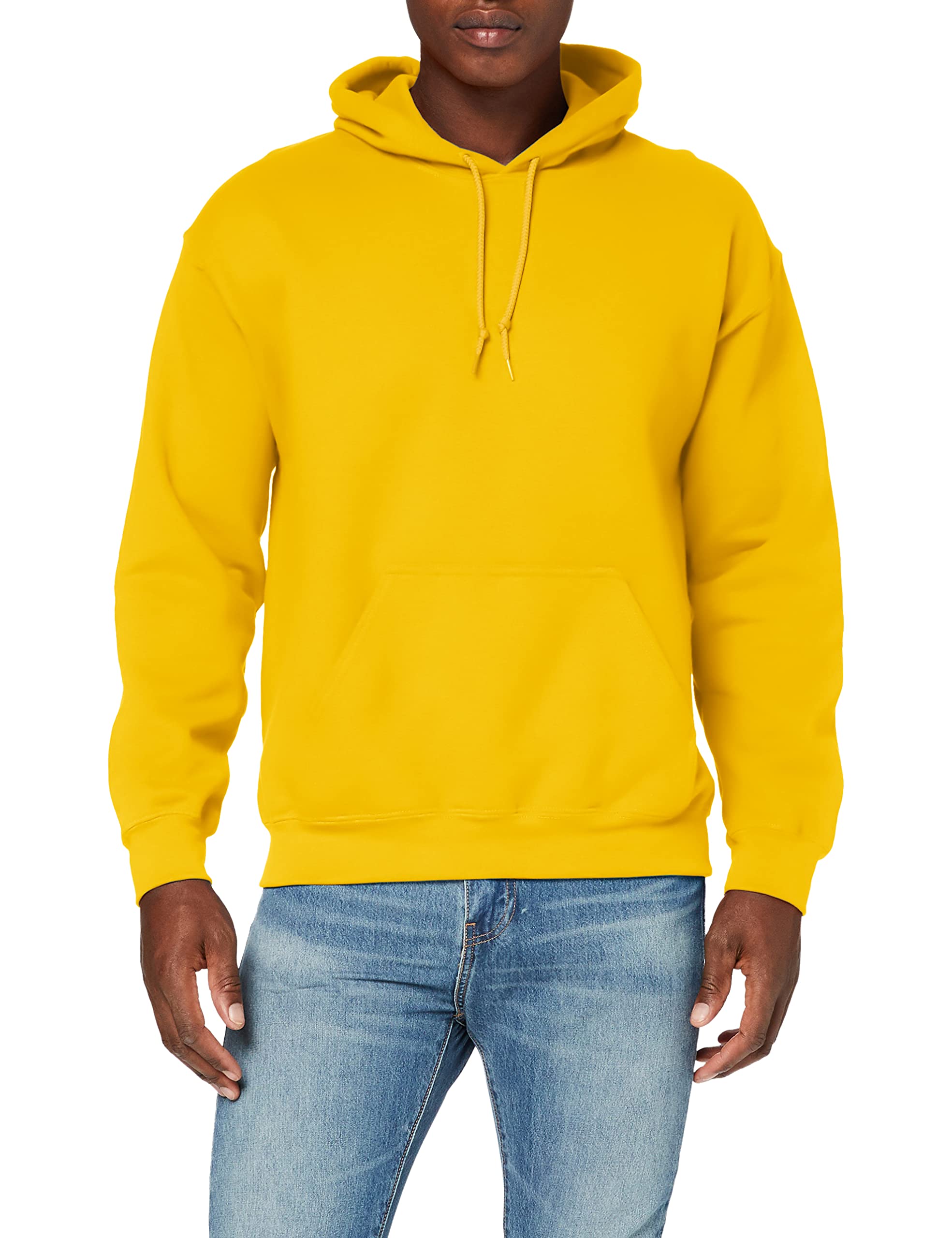 Gildan Men's Heavyweight Hooded Sweatshirt Hoodie, Gold, XXL