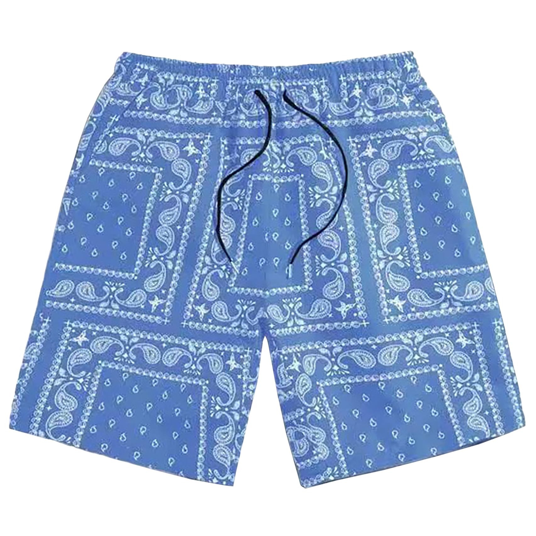 DIOTSR Mens Graphic Shorts Boho Paisley Shorts Athletic Basketball Bandana Shorts Running Streetwear Drawstring Waist