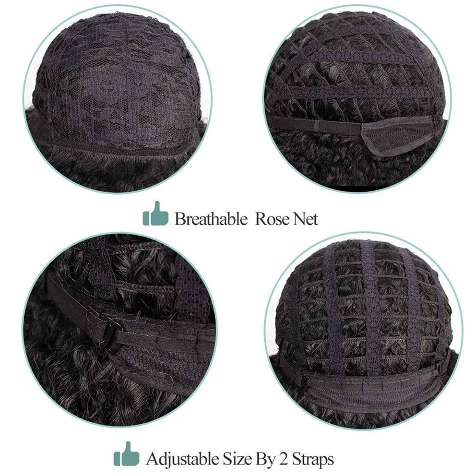 Pelo Natural Pelucas rizadas Afro largas for Mujeres Negras Peluca de Pelo sintético Resistente al Calor Esponjoso y Rizado Suave for Cosplay de Fiesta Diaria Mujer Peluca