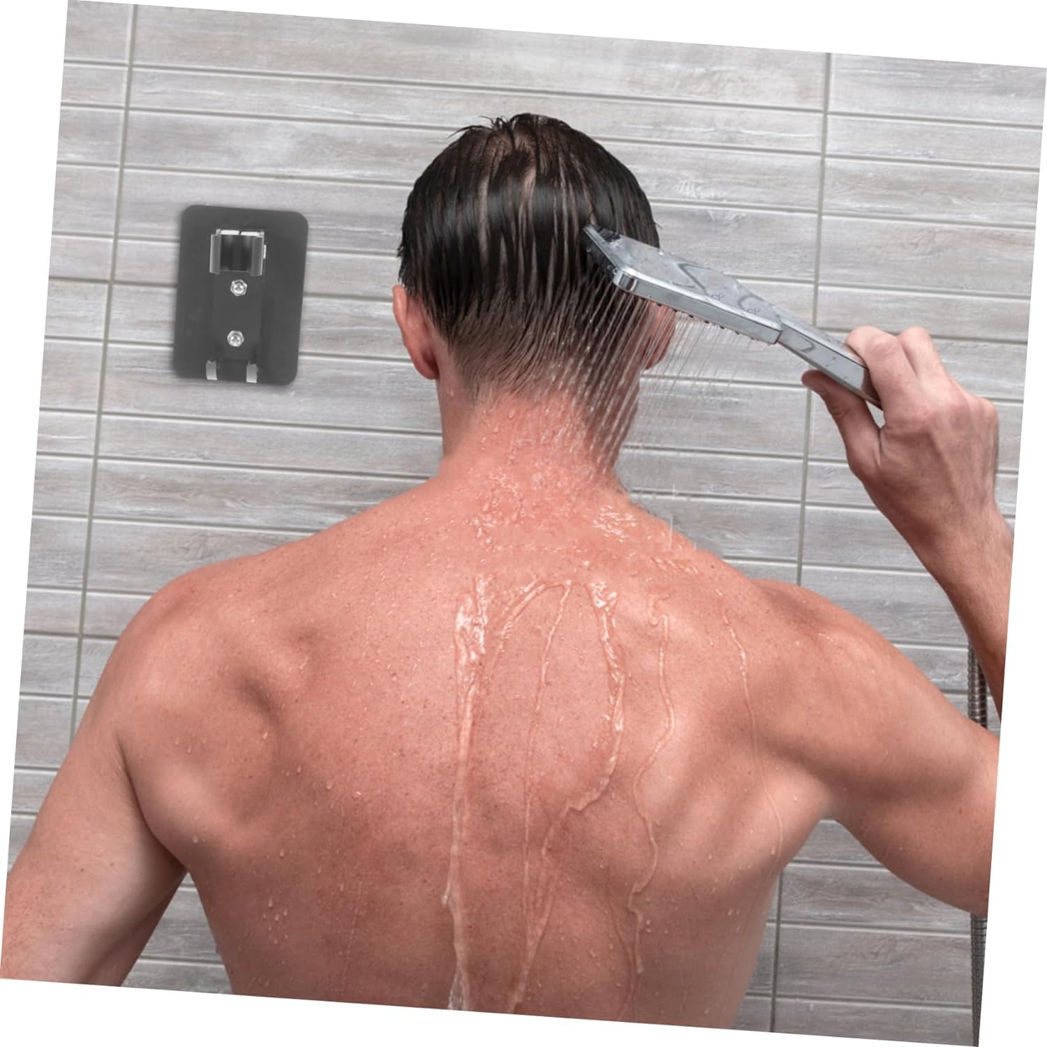 Xlandalyuefa Black Adjustable Shower Head Holder 1Pc Bracket Sprinkler Soaker Hose Wall Handheld