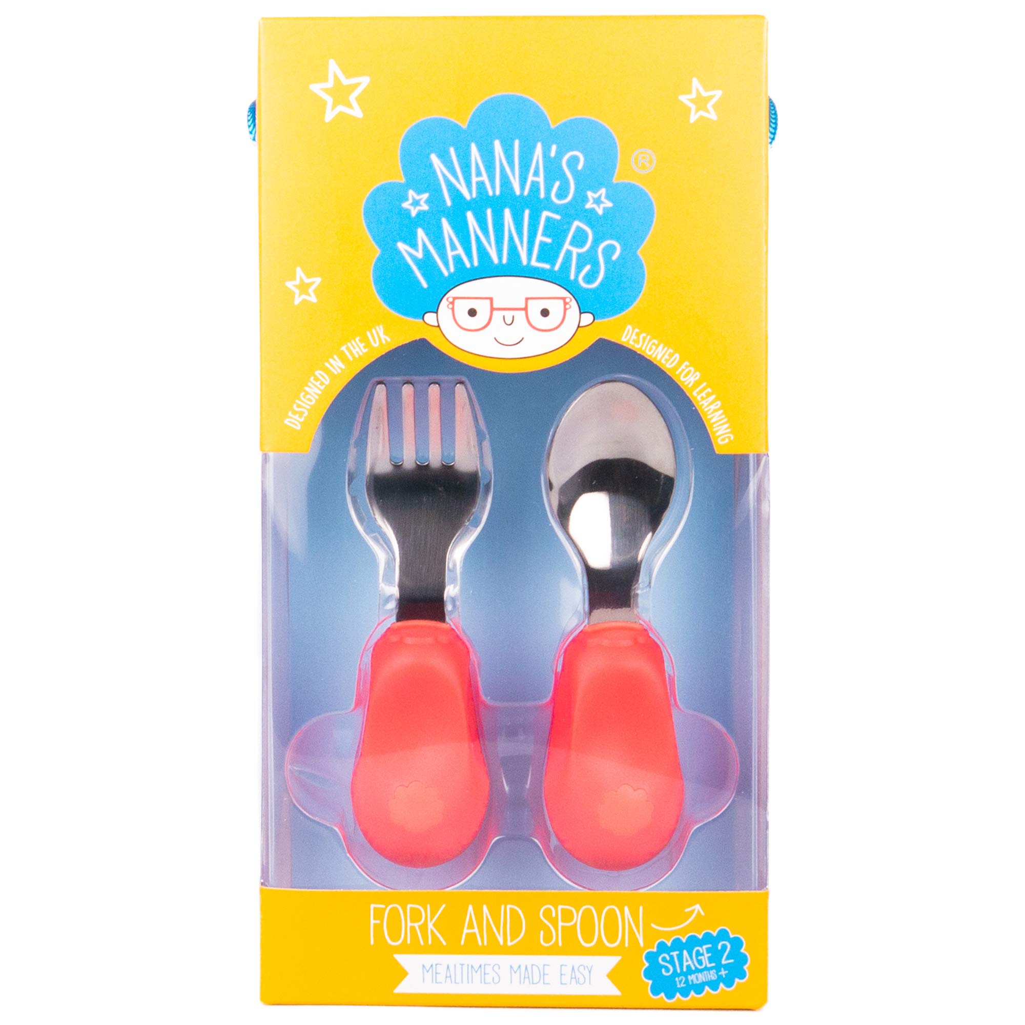 Nana's Manners Stage 2 Children's Cutlery Blossom Pink