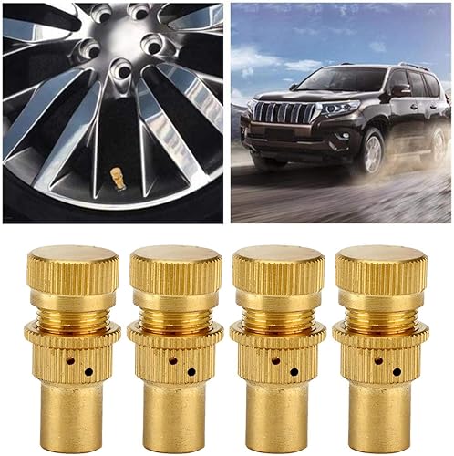 Miniatura 5 de Fydun Juego de 4 deflectores de aire de neumáticos, válvula de purga de aleación, accesorio universal con estuche para vehículos todoterreno,