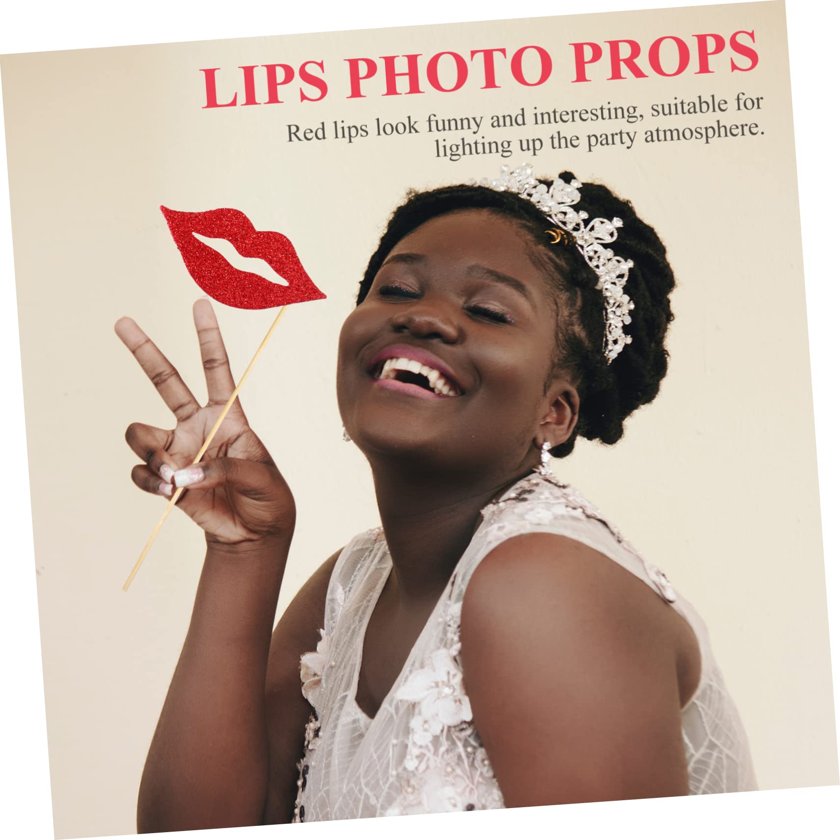 ULTECHNOVO 3 Sätze Teiliges Lustige Party Foto Requisiten Rote Lippen Handheld Selfie Accessoires Für Hochzeiten Geburtstagsfeiern Und Besondere Anlässe 40 Stück * 3
