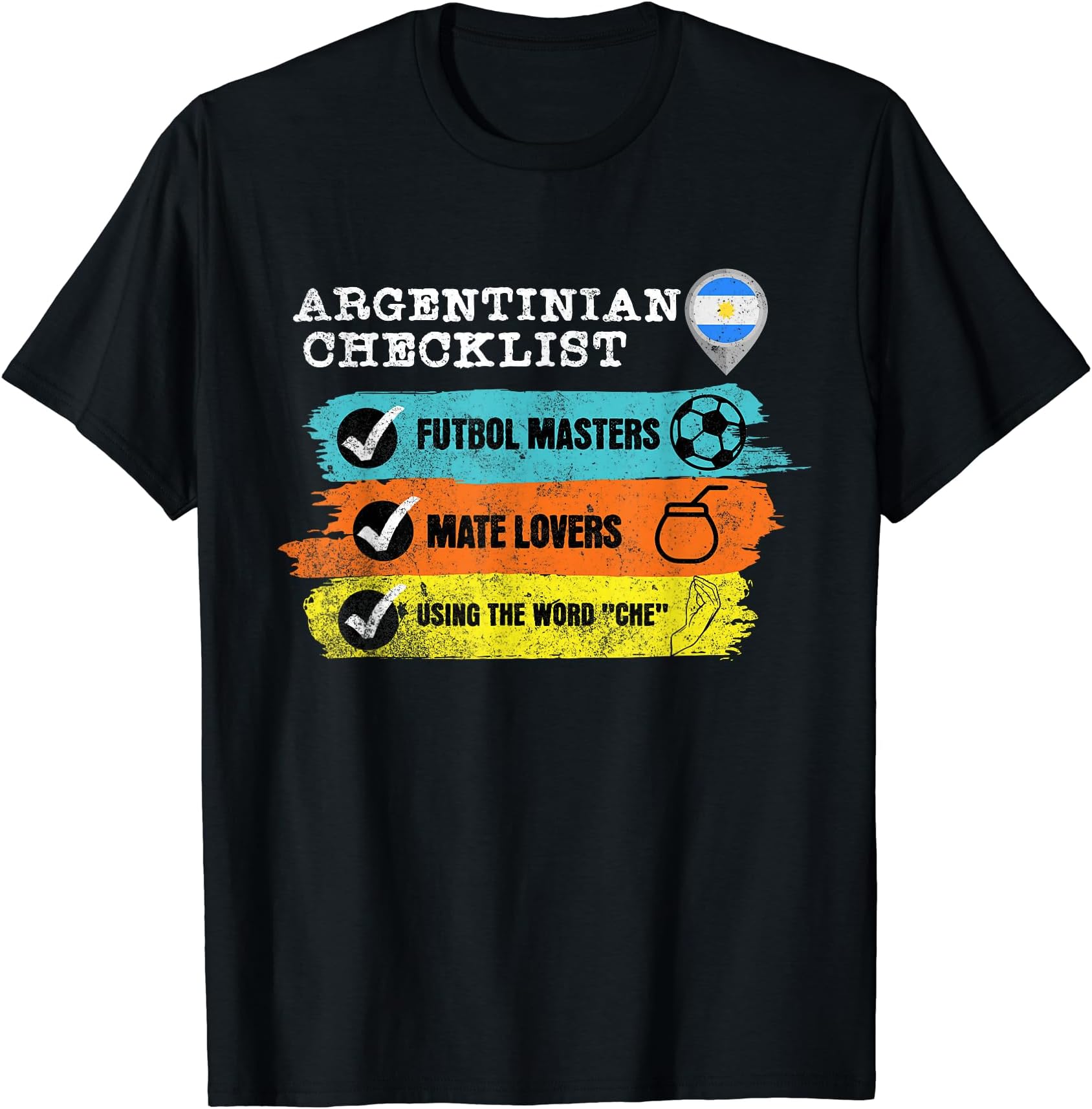 Argentina argentinian soccer pride funny flagdivertido T-Shirt