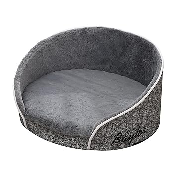 Indy Mall Dog Bed Nesting Bed Fluffy Round Pet Cats Sleeping Pad Cat Nest Grey