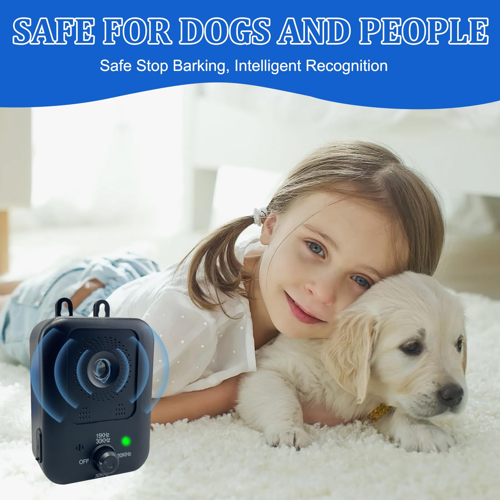 Anti Barking Devices Dog Barking Control Devices with 3 Modes Barking Deterrent Devices for Indoor and Outdoor Use Dog Behavior Training Barking Silencer Safe for Dogs and People