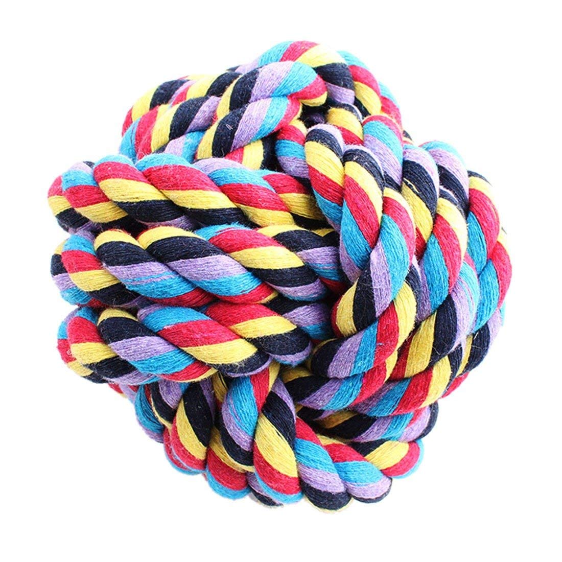Emily Pets Dog Rope Toy Interactive Pet Chew Toys Set Washable Braided Cotton Teeth Cleaning Chewers Durable Teething Ropes Tug of War Ball Training Playing | 11 Cm, Colour May Vary | (B07NL82147) Amazon Price History, Amazon Price Tracker