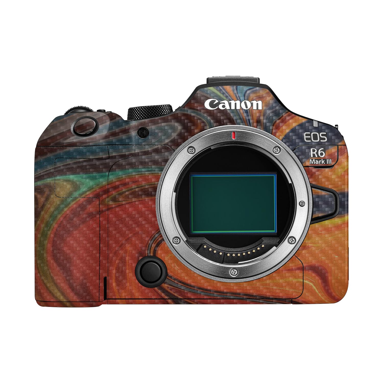 Carbon Fiber Camera Skin Compatible with Canon EOS R6 Mark III (2025) - Lava Water - Premium 3M Vinyl Protective Wrap Decal Cover - Easy to Apply | Crafted in the USA by MightySkins