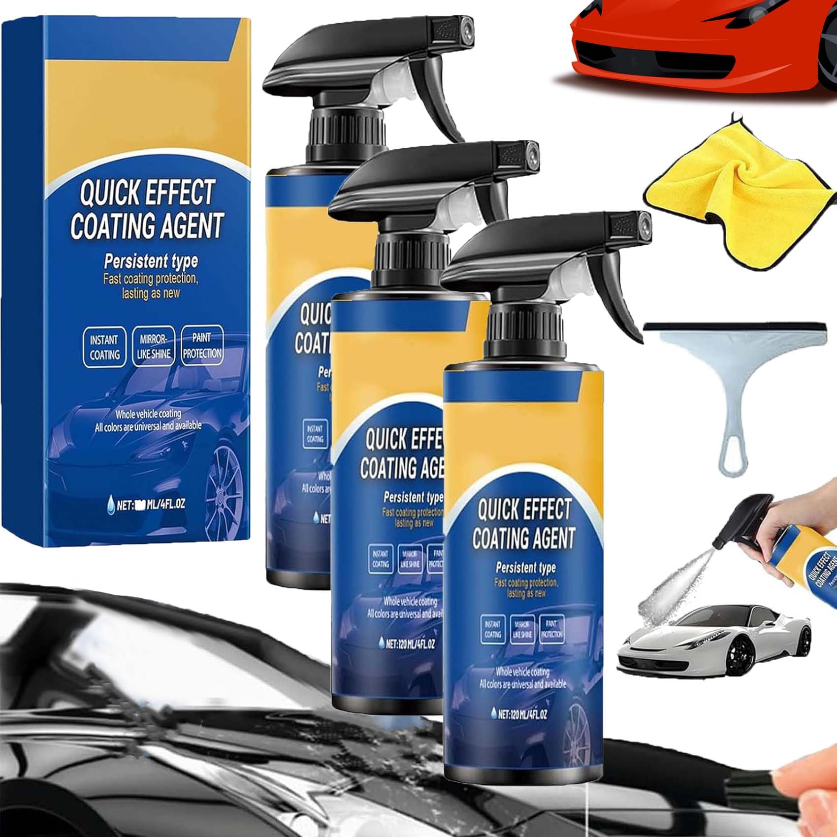 Paint Protection Liquid Quick Acting Hydrophobic Spray High Gloss Paint Protection Advanced Car ...