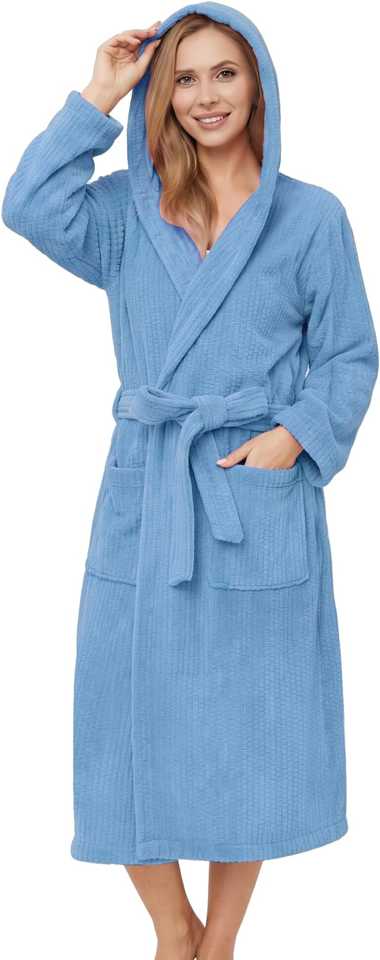 Hooded Bathrobes for Women, Soft Long Towel Robes for Women - Quick Dry yet Warm