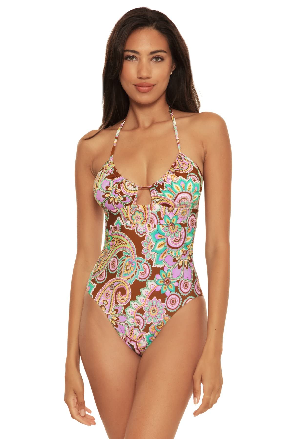Becca by Rebecca Virtue Women's Candice Convertible Halter One Piece Swimsuit