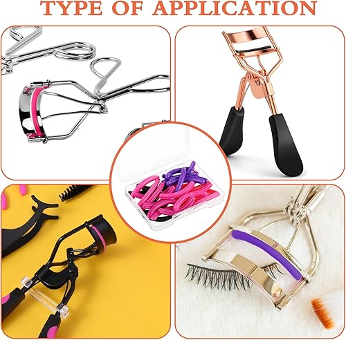 Miniatura 5 de cobee 30 almohadillas de repuesto para rizador de pestañas, almohadillas de repuesto de goma de silicona, almohadillas de repuesto de rizador de