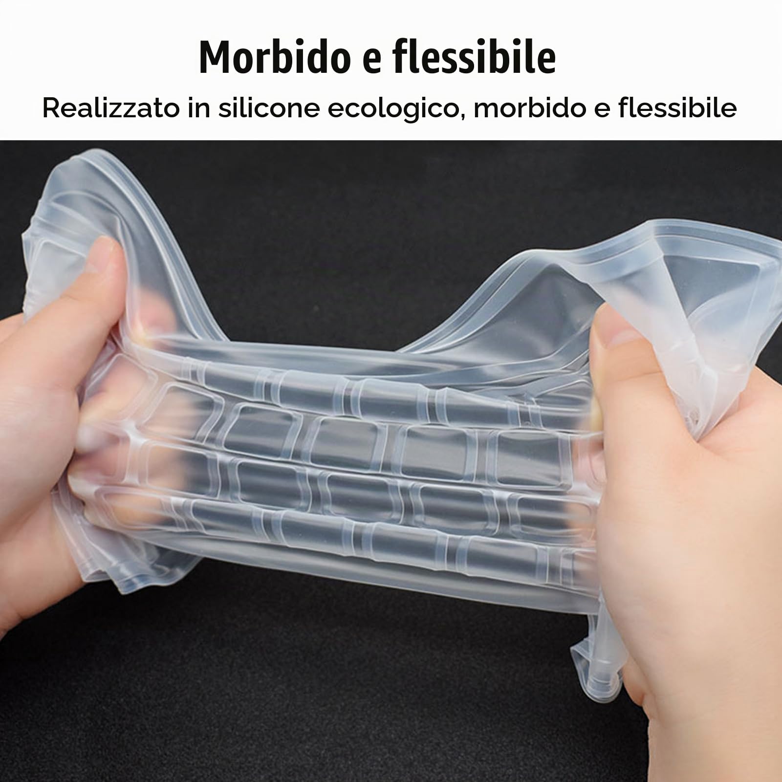 EUYKQNOI 2 Cover In Silicone Per Tastiera PC – Universali, Impermeabili, Antipolvere E Ultrasottili