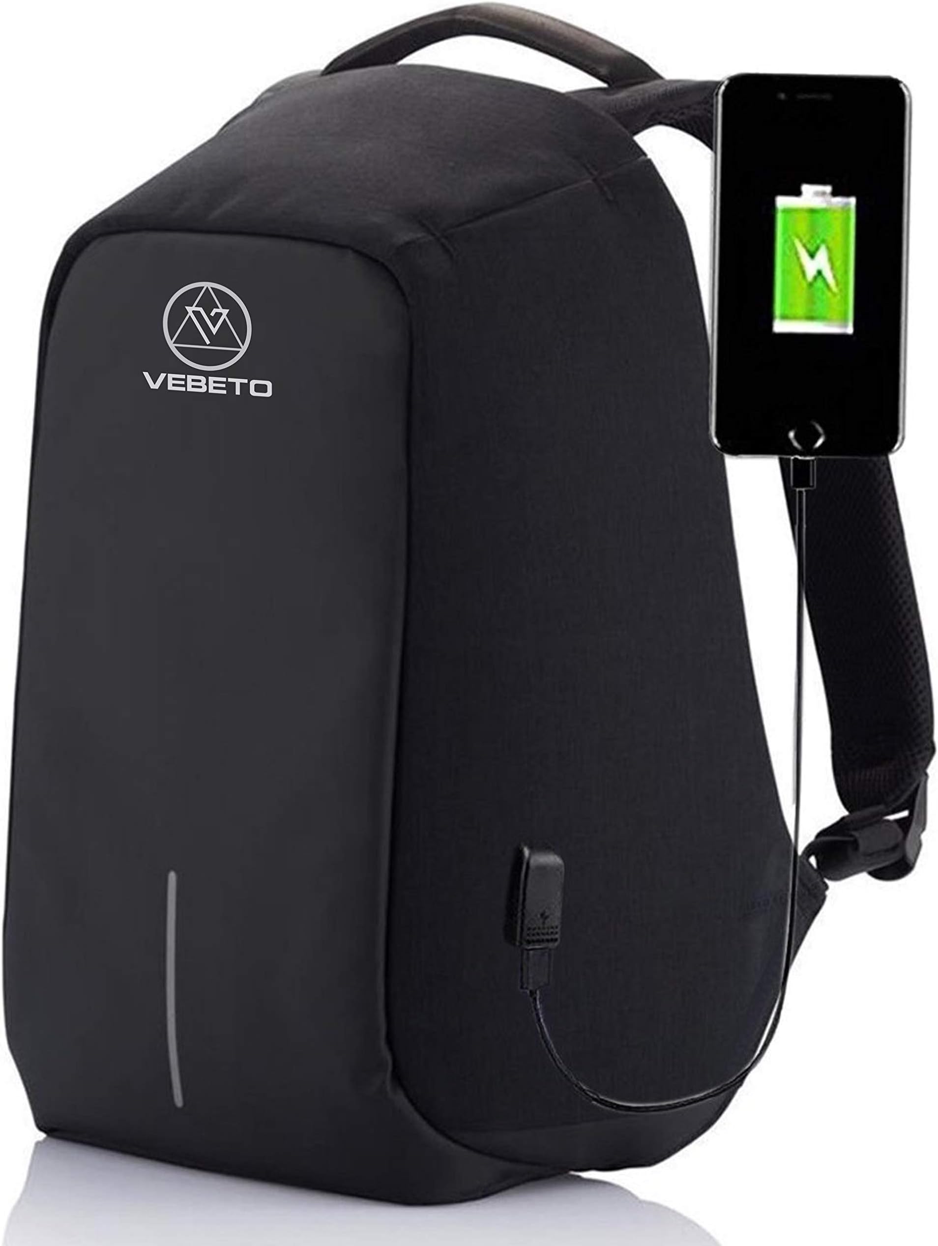 VEBETO 25 Ltrs Black Laptop Backpack (at_Bag_Black_002)