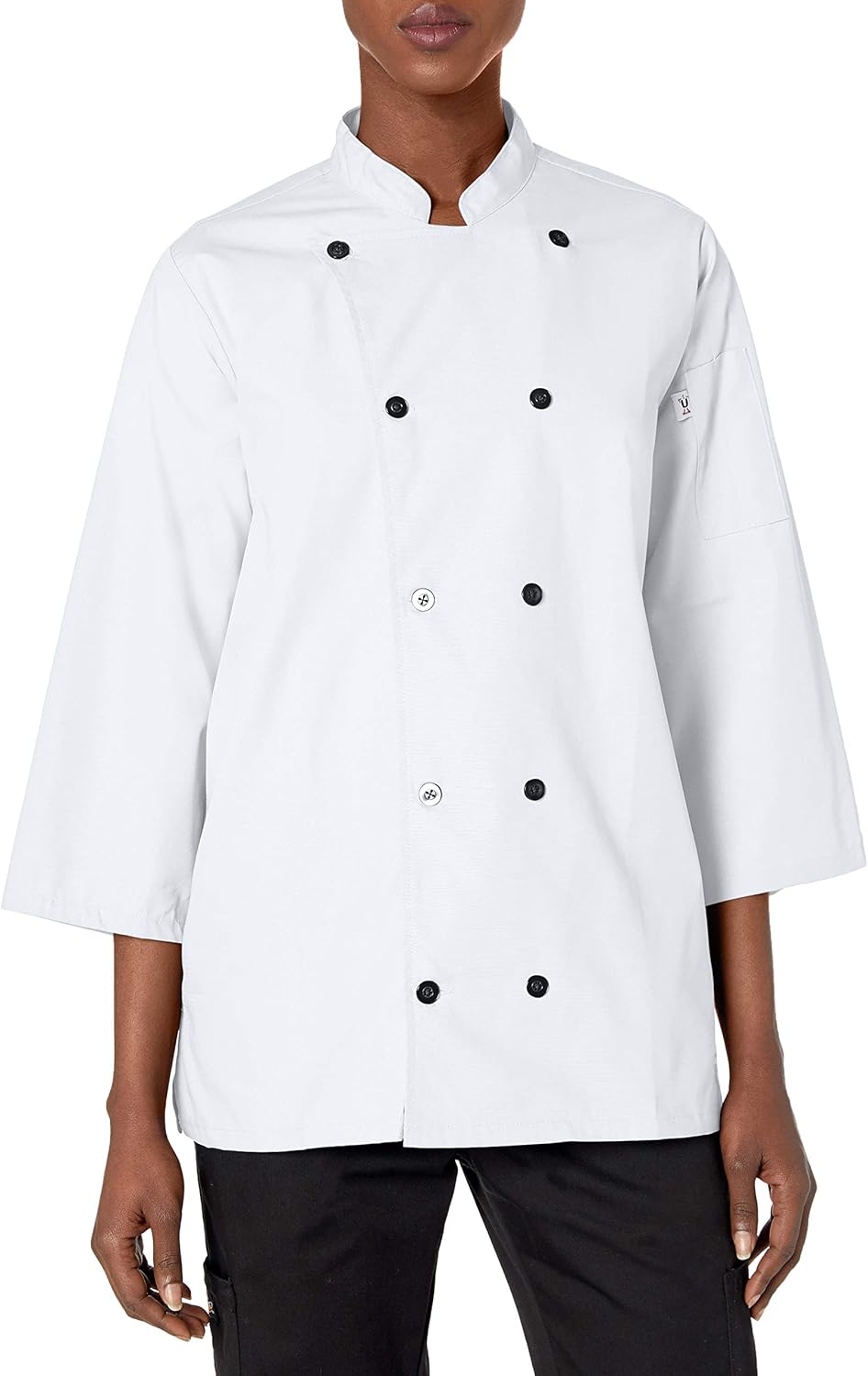 Uncommon Threads Unisex Epic 3/4 Sleeve Buttoned Chef Shirt with Vents