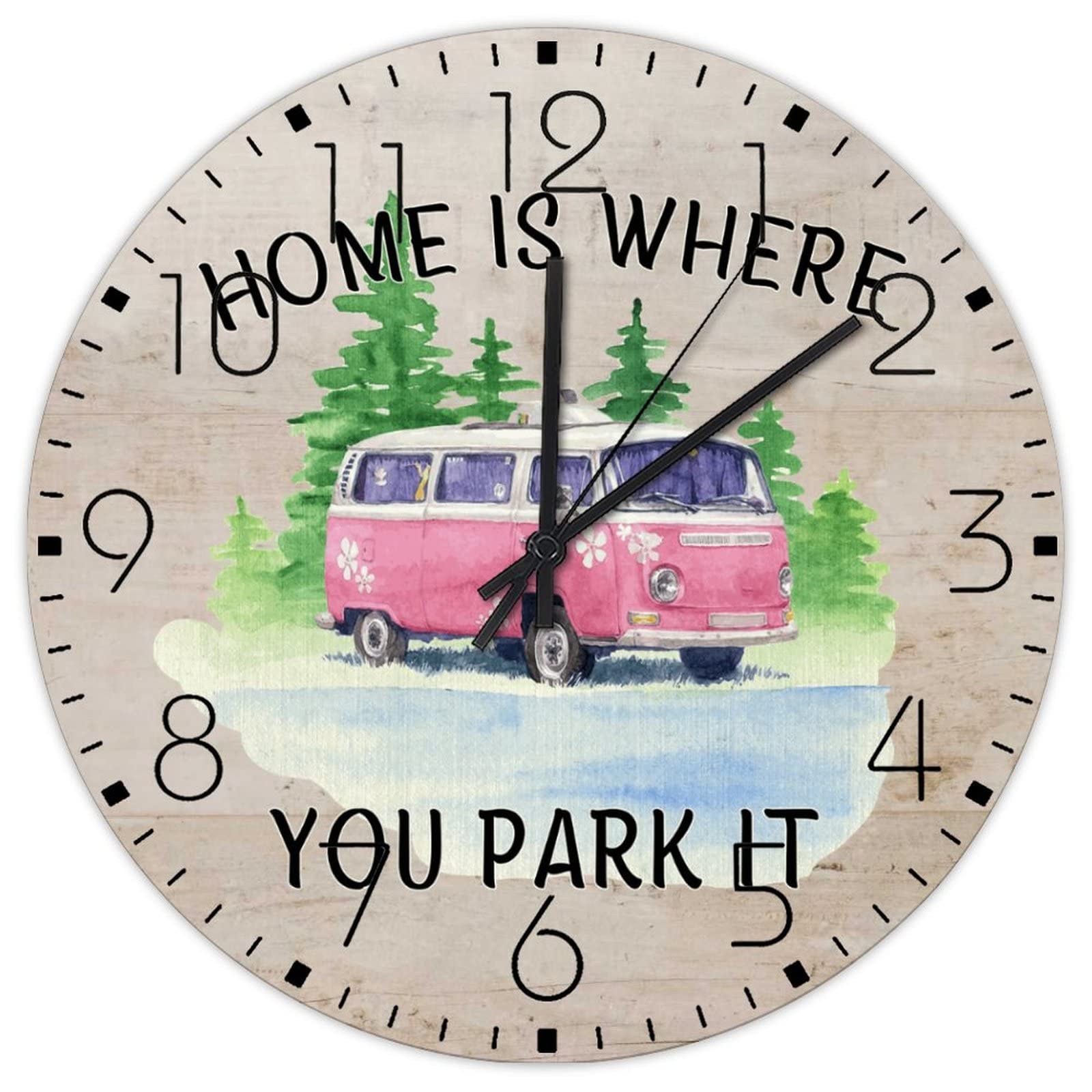 Horloge murale en bois sans tic-tac pour retrouver le calme dans votre boutique
