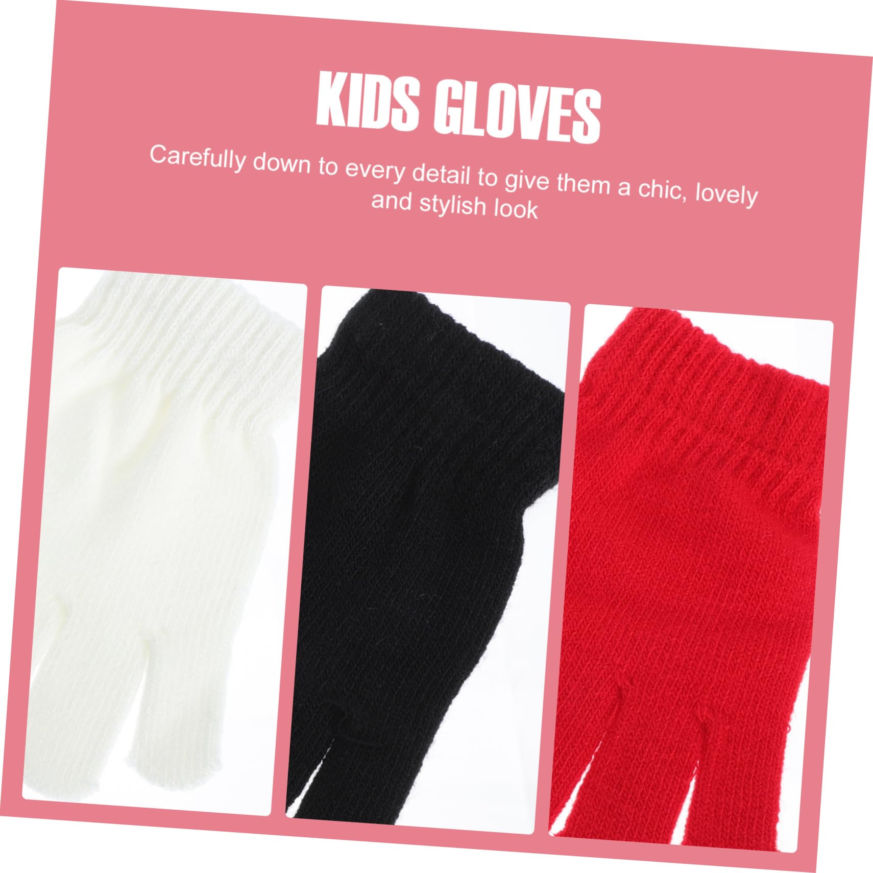 LIFKOME 48pares Guantes De Invierno Para Niño Niña Cálidos y Duraderos Diseño Para Actividades Al Aire Temporada Fría