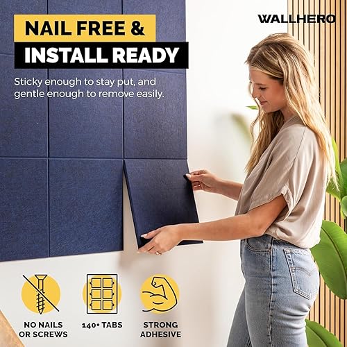 Miniatura 6 de Alternativa de tablero de corcho grande  Paquete de 15  Tamaño de hasta 59 x 36 pulgadas, azulejos de pared de fieltro, decoración de pared de