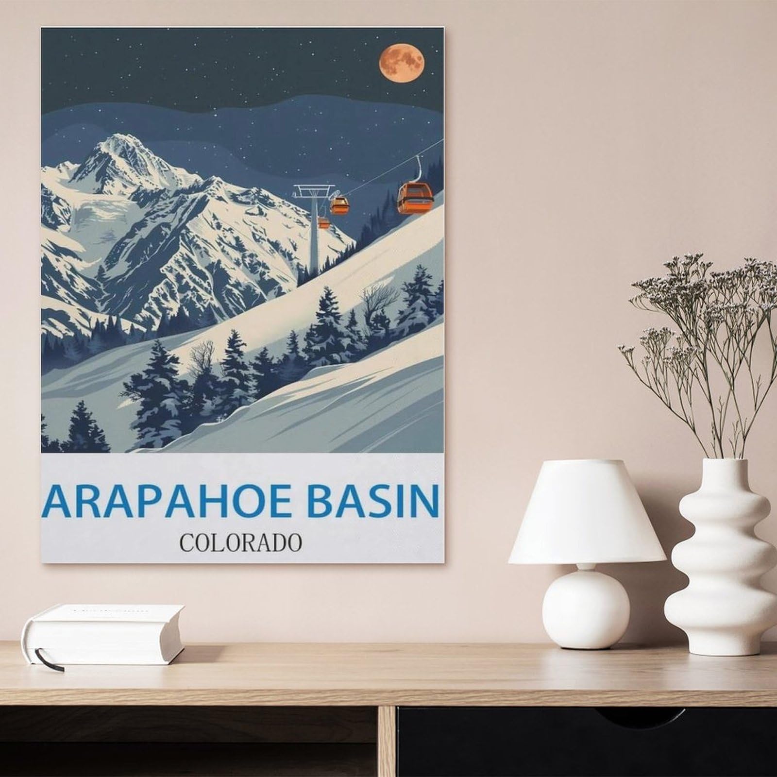 BEAYODKP DIY Diamond Painting，Arapahoe Basin Colorado，Cross Stitch Full Drill 5D Embroidery Mosaic Wall Decor Art（30 x 40 cm/11.81 x 15.74 inches）-CJ9