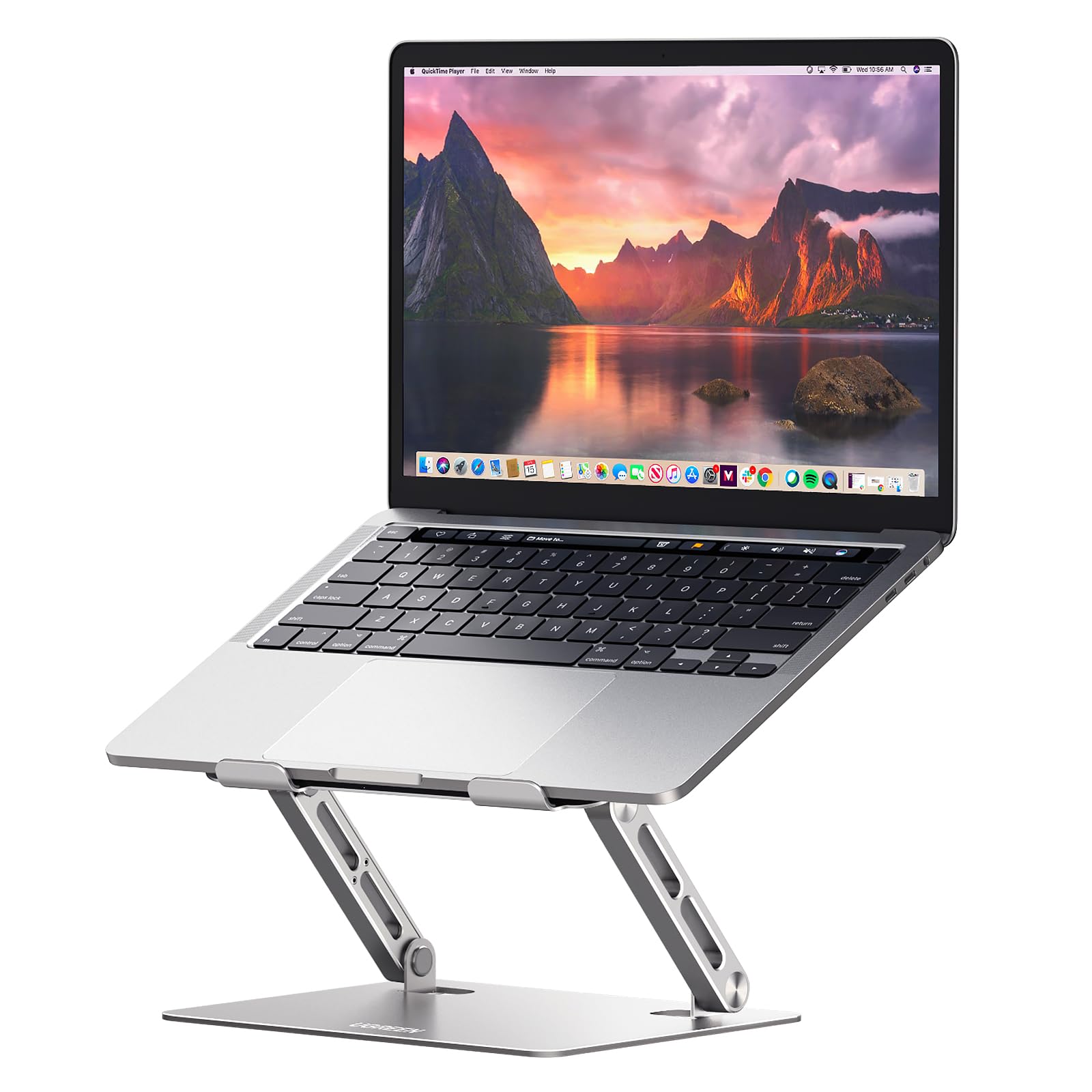 UGREEN Laptop Stand Upgrade Larger Sturdy Base Adjustable& Foldable Ergonomic Laptop Stand for Desk Metal Notebook Holder Fit for Macbook Air, Macbook Pro, Lenovo, HP, All laptops up to 17.3''
