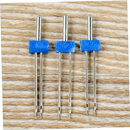 Miniatura 5 de 3 unids/set de agujas de doble puntada de diferentes tamaños, agujas de bolígrafo elásticas para máquina de coser doméstica