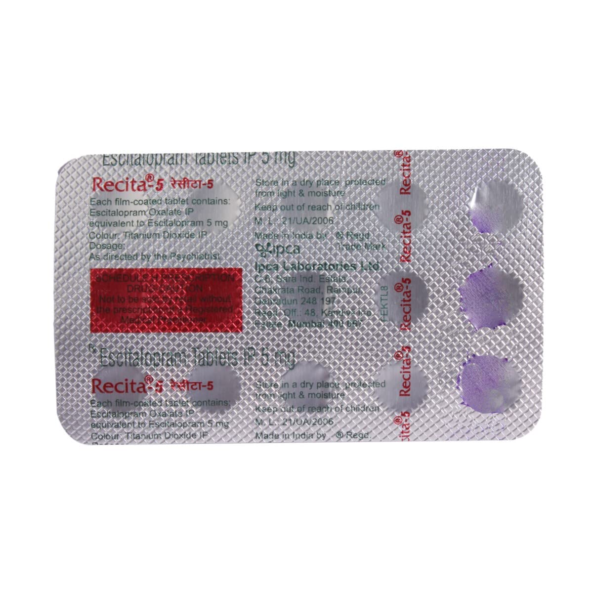 Recita 5 - Strip of 15 Tablets