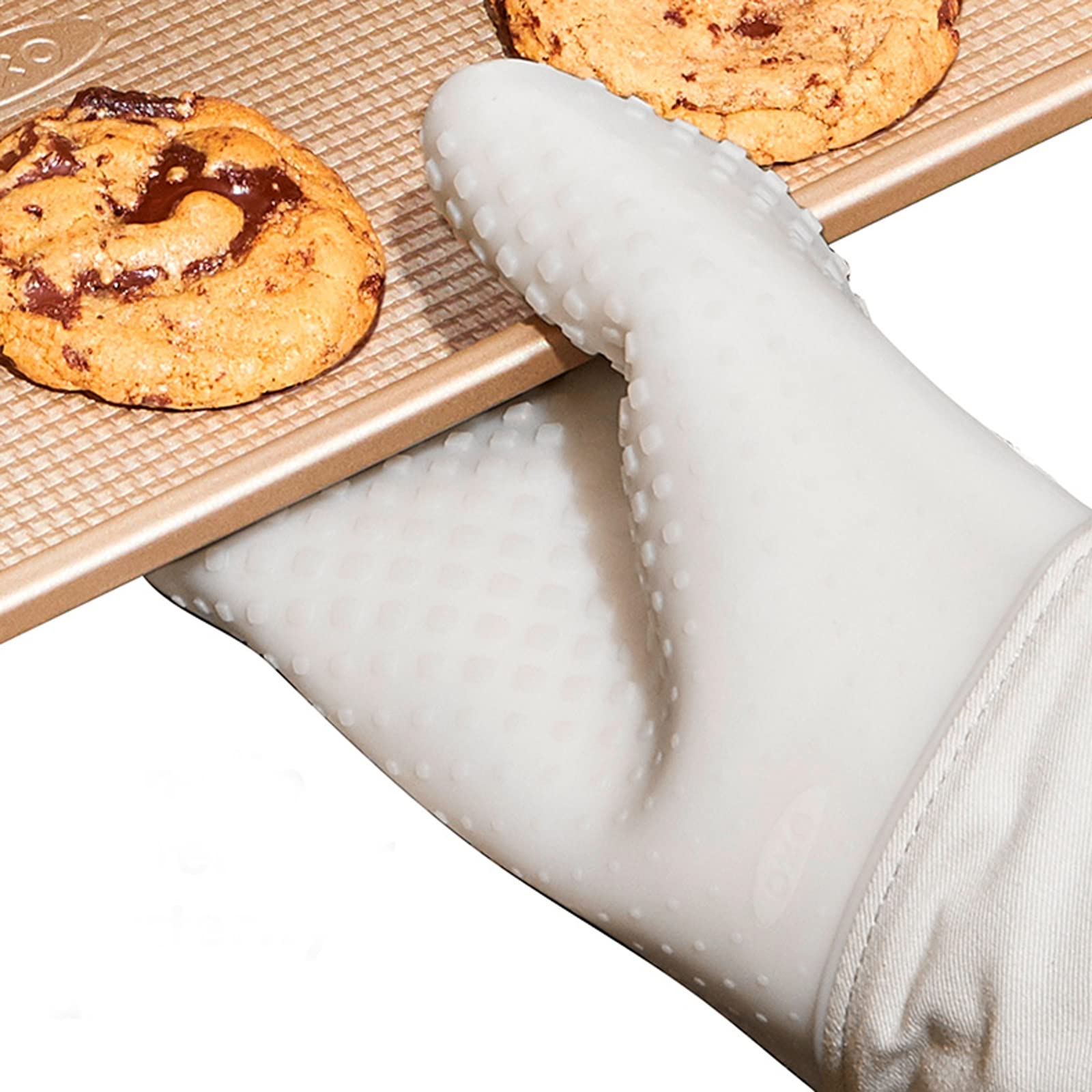 Ofenhandschuhe Silikonhandschuhe, Grillhandschuhe, hitzebeständige Küchenhandschuhe, rutschfest, mit Umhängeband, Silikon-Ofenhandschuhe for Küche, Kochen, Backen Topfhandschuhe zum Kochen