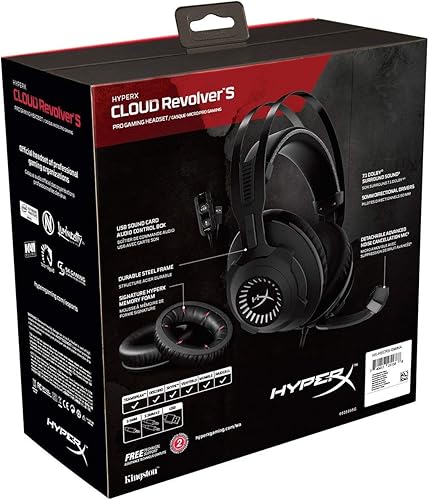 Miniatura 7 de HyperX Cloud Revolver S - Auriculares para juegos con sonido envolvente Dolby 7.1, marco de acero, espuma viscoelástica distintiva, cuero sintético