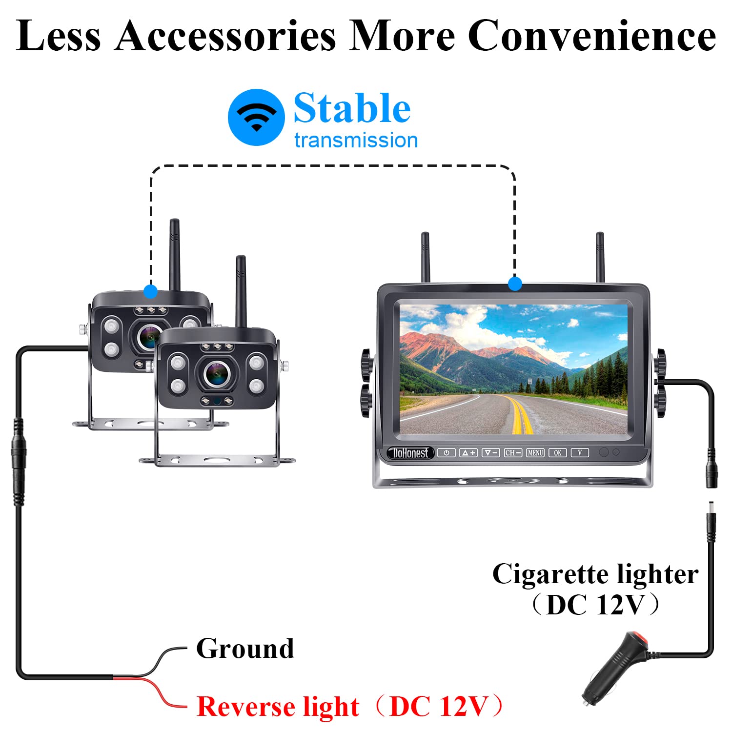 Buy RV Backup Camera Wireless HD 1080P 2 Infrared Night Vision