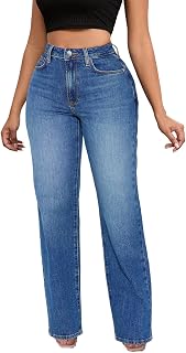 BubFee Women's Wide Leg Jeans High Waist Baggy Denim Pants