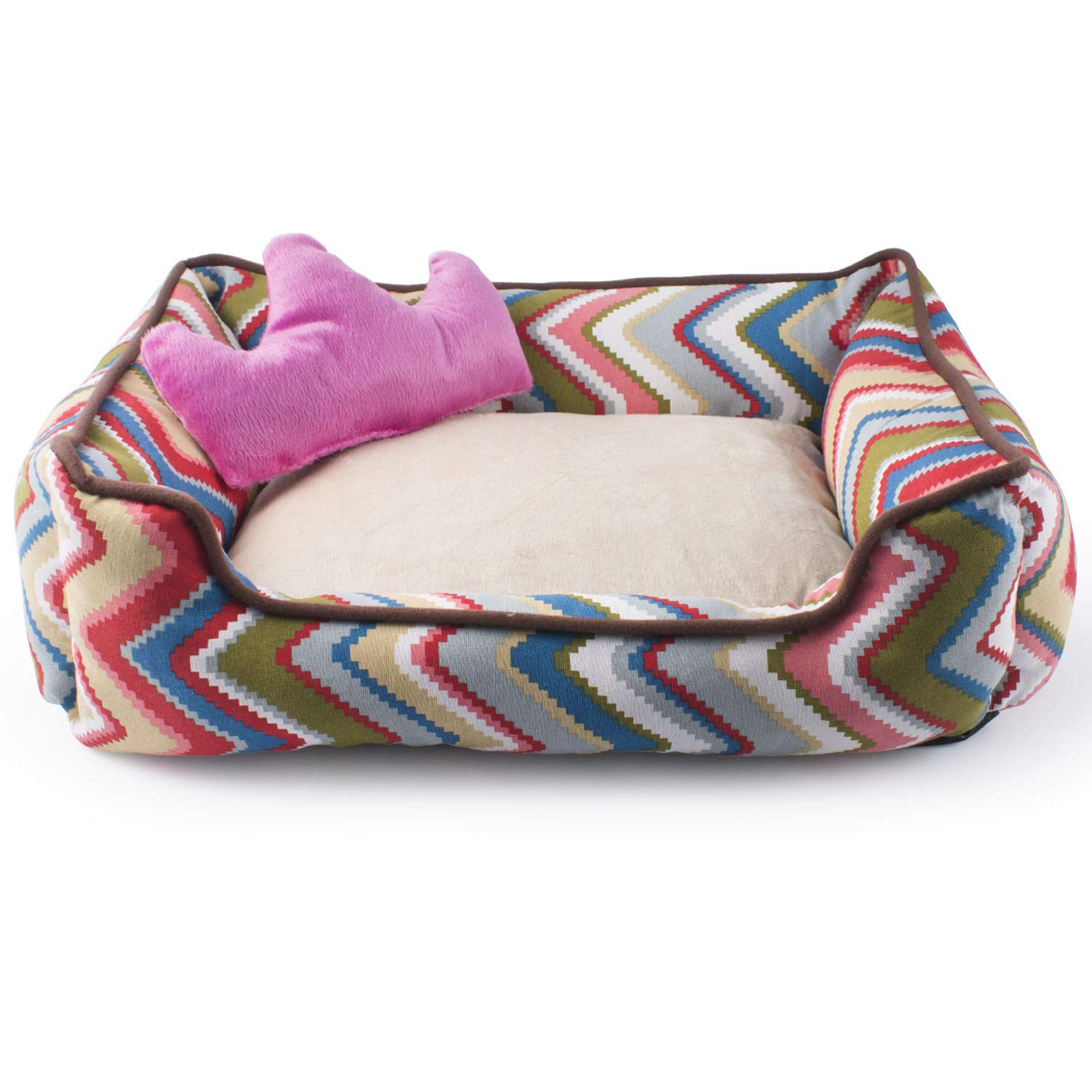 Petper Pet Self Warming Bed, Dog Sofa Bed Brown Color, Medium