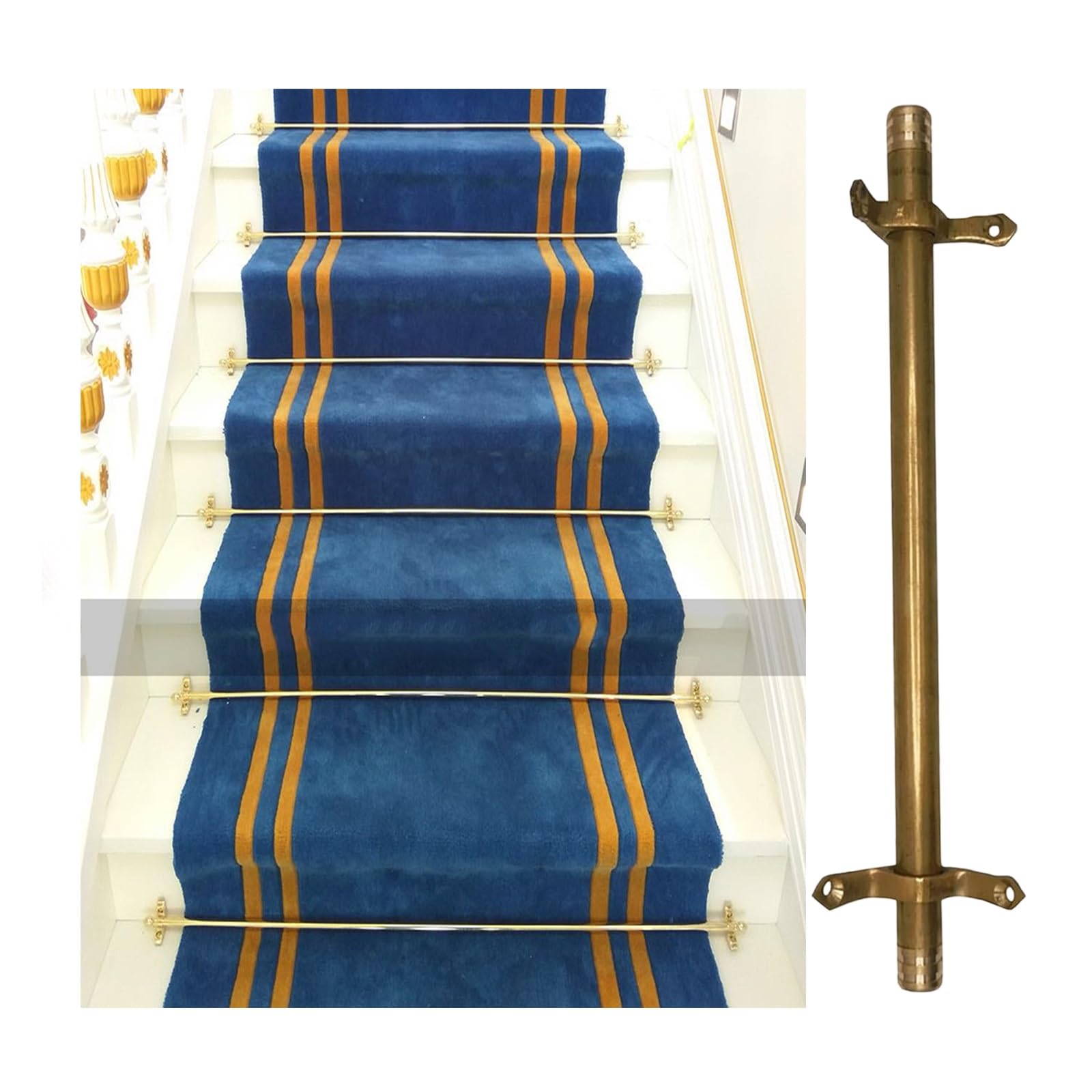 Poteaux à tapis d'escalier en laiton pour sécuriser et décorer les salles de concert et halls
