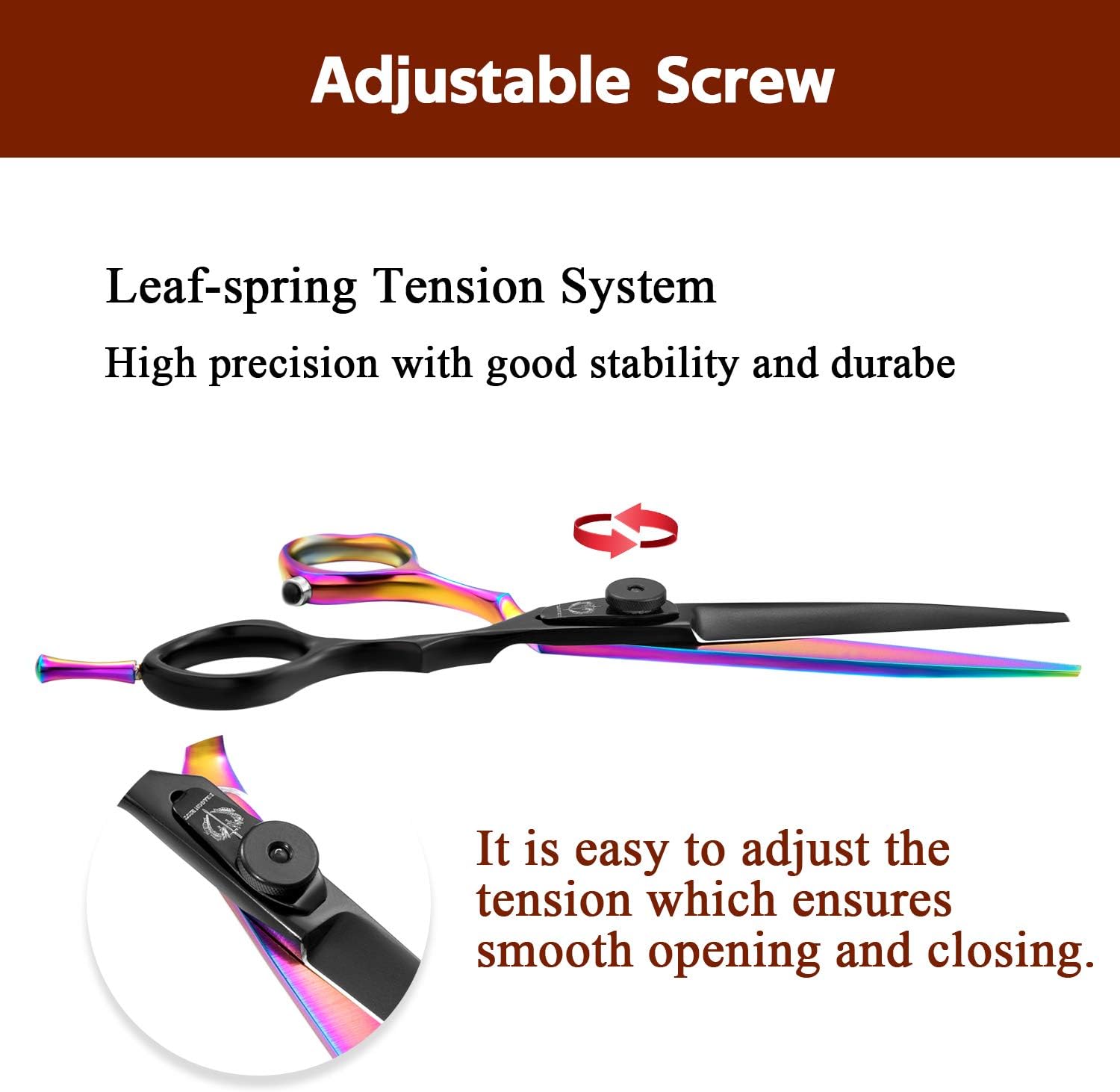 DRAGON RIOT Hair Cutting Scissors Shears Set Rainbow Professional Hairdressing Scissors Kit for Men Women Pets Home Salon Barber Cutting Kit