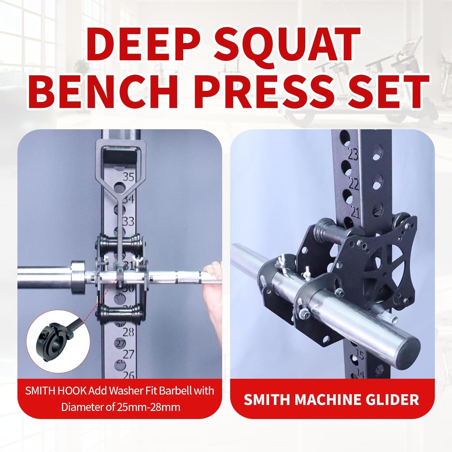 AHTAPFON Smith Machine Attachments for Cable Machine,Cable Pulley System for Power Rack Attachments,Squat Rack Attachments for Cable Crossover,Bench Press,Deep Squat,LAT Pull Down