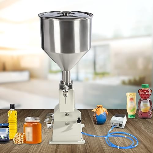 Miniatura 9 de Máquina de llenado de líquidos de pasta manual, máquina de llenado de botellas ajustable de 5 a 1.7fl oz, máquina de llenado de botellas de acero