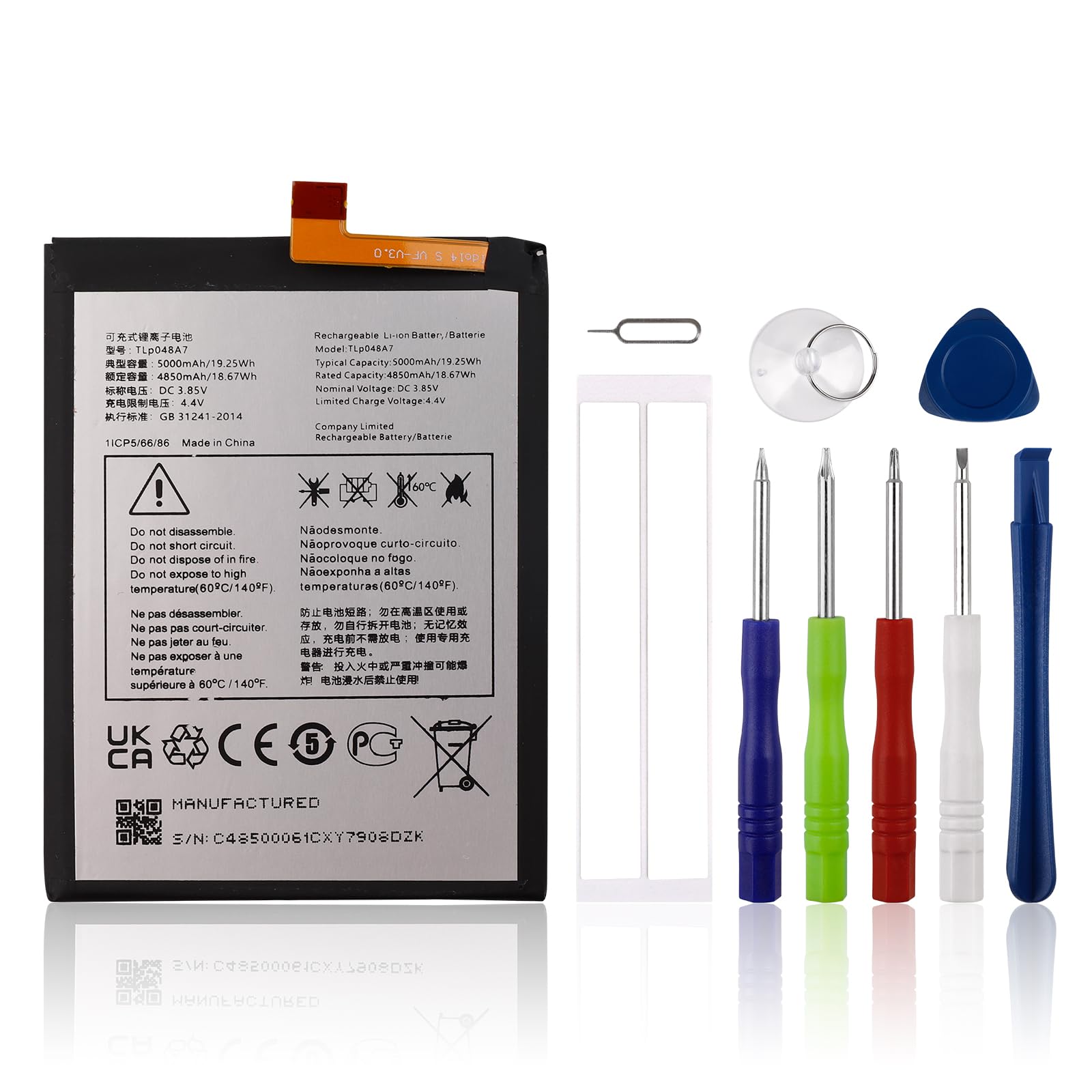 SwarKing Replacement Battery Tlp048A1 Compatible with TCL 20 XE 5087Z 5087N with Tools