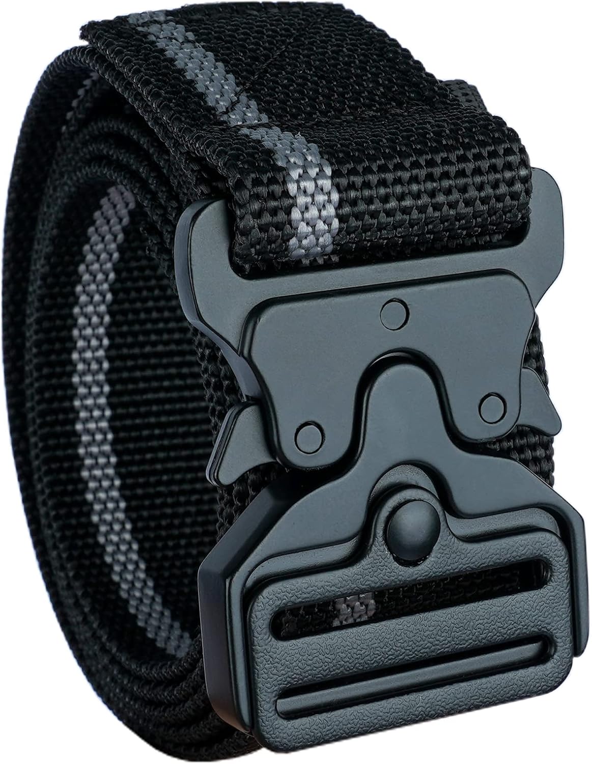 MELOTOUGH Quick Release Work Belt 1.5 Inch Web Work Tool Belt with Heavy Duty Metal Buckle for Tool Pouch, Construction, Electrical (Grey)