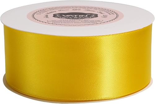 Miniatura 8 de VATIN Cinta de satén de poliéster de una cara moradaberenjena de 1-12 pulgadas de ancho, carrete de 6 yardas, perfecta para decoración de bodas,