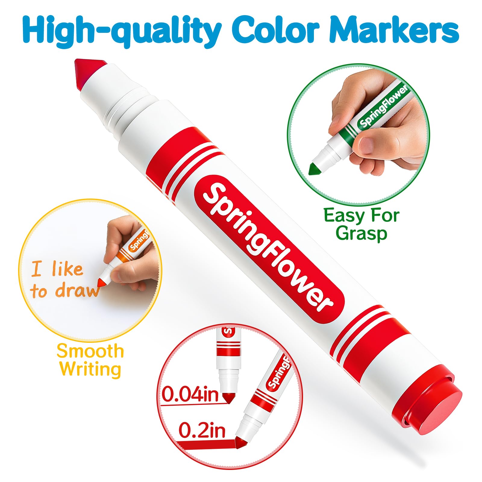 240 Washable Markers for Kids - Fine Tip Art Supplies -3