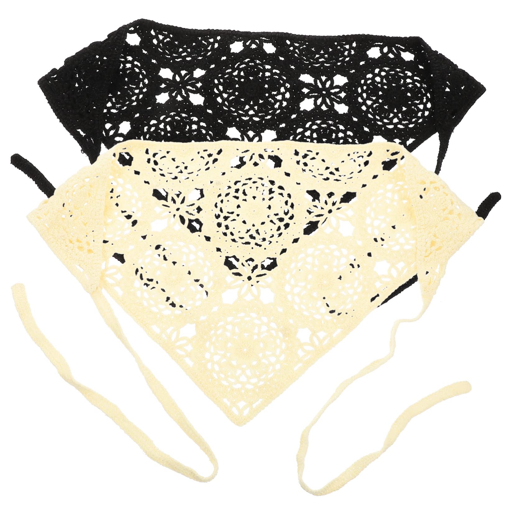 4stücke Blumige Häkel-haarbandanas Für Frauen Atmungsaktive Kopfstütze Für Mädchen Für Partys Alltag Und Feste