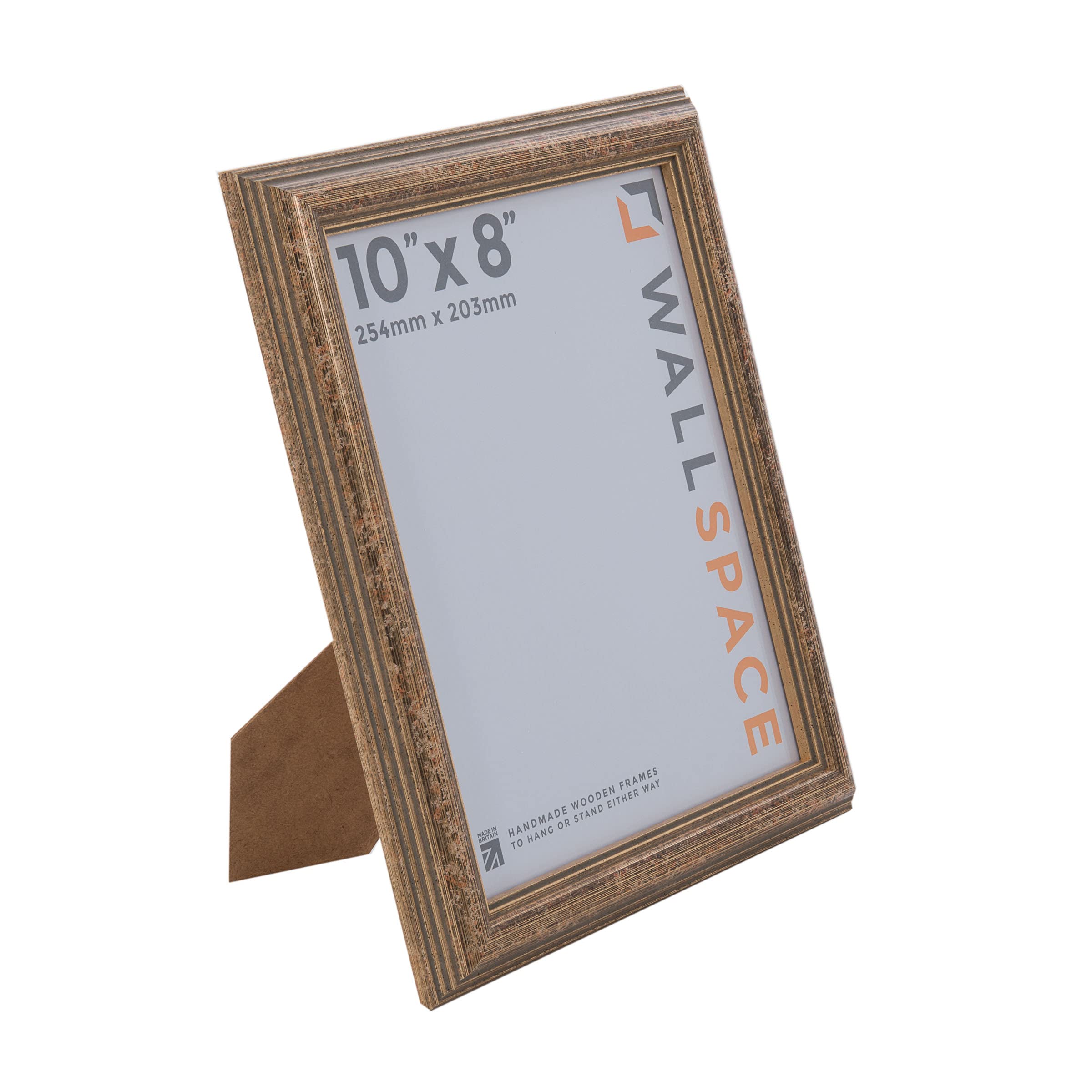 Wall Space 10x8 Gold Frame | Antique Gold Photo Frames 10x8 | 10 x 8 inch Gold Photo Frames | Wooden 8x10 Picture Frames | All 10x8 Gold Wooden Frames are made from SOLID WOOD and have REAL GLASS